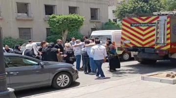 جثمان نجل صلاح الشرنوبي يصل مسجد عمر مكرم لأداء صلاة الجنازة عليه