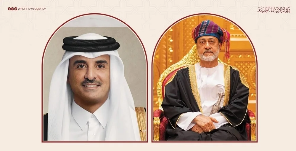 جلالة السلطان الموقر يتواصل هاتفيًا مع سمو أمير دولة قطر