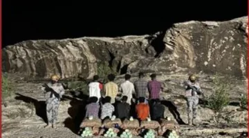 حراس الحدود في عسير ي arrest 10 أشخاص لضلوعهم في تهريب 200 كيلوجرام من القات