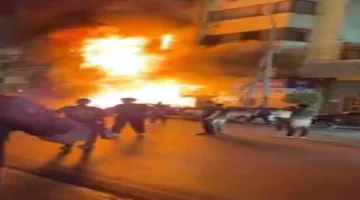 حريق في مطعم برجر معروف بالقرب من مسرح الزعيم بالهرم