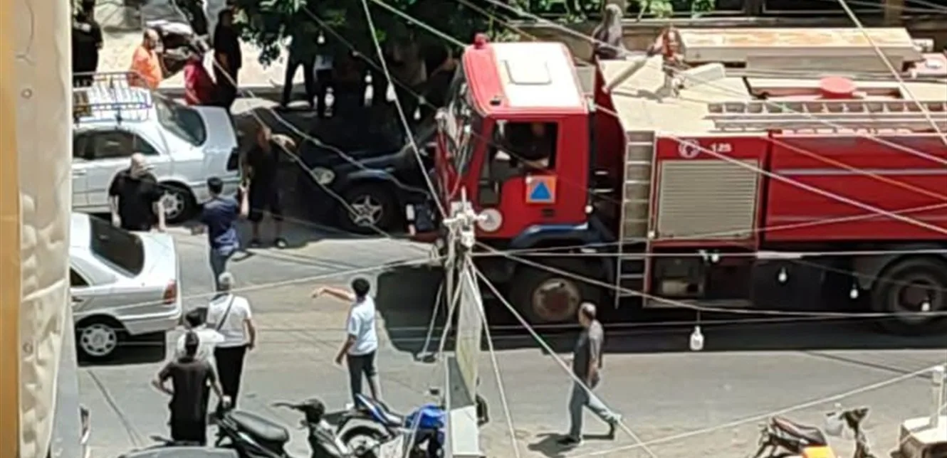 حريق واسع في غرفة الكهرباء بأبي سمراء حريق واسع في غرفة الكهرباء بأبي سمراء