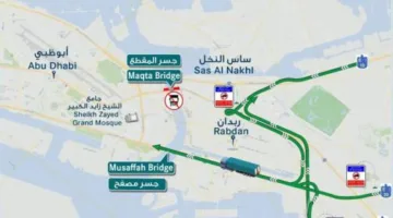 حظر مرور الشاحنات الثقيلة على جسر المقطع إلى أبوظبي