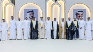 حمدان بن محمد يشارك في احتفالات النعيمي والقمزي والشامسي