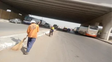 حملة شاملة لتنظيف شوارع حلوان تحت إشراف مهندسي شركة النظافة