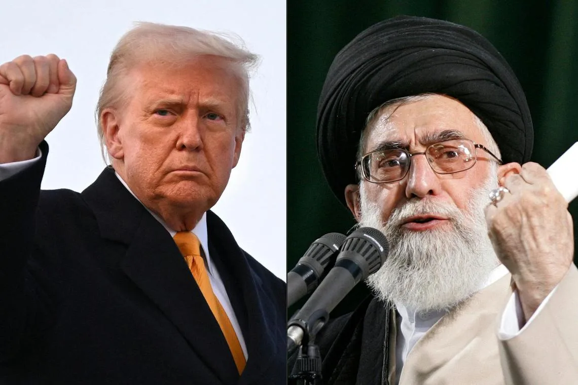 خامنئي ينذر الولايات المتحدة بعواقب أي اعتداء ويؤكد موقف إيران من عدم الاستسلام. خامنئي ينذر الولايات المتحدة بعواقب أي اعتداء ويؤكد موقف إيران من عدم الاستسلام.