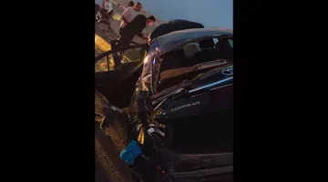 خمسة مصابين جراء انقلاب سيارة على طريق السخنة – القطامية