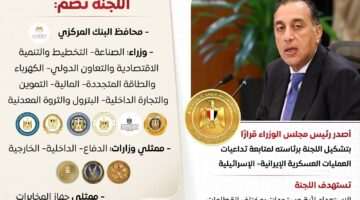رئيس الوزراء ينشر قرارًا بتشكيل “لجنة للطوارئ” لمتابعة آثار الحرب بين إسرائيل وإيران