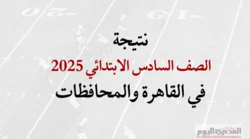 رابط نتيجة الصف السادس الابتدائي 2025 للفصل الدراسي الثاني.. كيفية الاستعلام الإلكتروني في القاهرة والجيزة والقليوبية