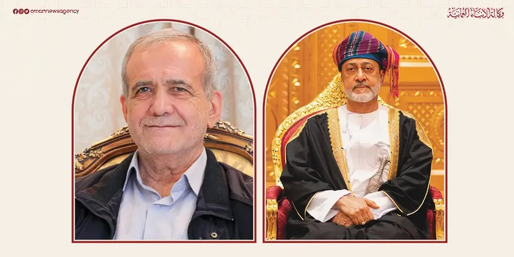 سلطان البلاد يتلقى مكالمة هاتفية من الرئيس الإيراني