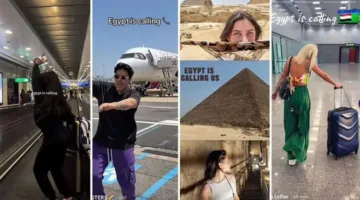 سياح يروجون لأجمل وجهات مصر عبر “تريند” جديد