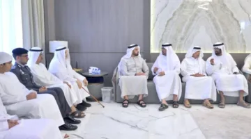 سيف بن زايد يعرب عن تعازيه في وفاة والدة راشد ثاني المطروشي