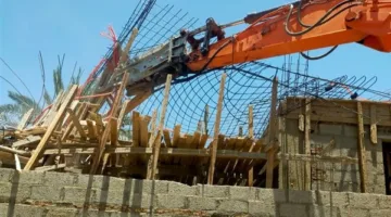 صور: إحباط وإزالة محاولة بناء غير قانوني غرب الأقصر