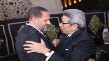 صور: زينة وعماد زيادة ومحمود سعد في مراسم تشييع والد تامر عبد المنعم