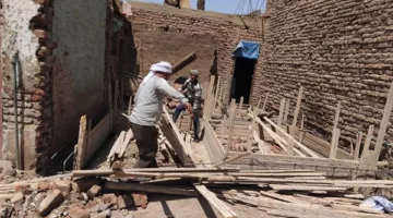 صور: ضبط حالتين من البناء غير المرخص في مركز أرمنت بالأقصر