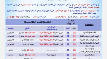 ضباب كثيف وارتفاع في درجات الحرارة.. الأرصاد تعلن عن حالة الطقس ليوم الأربعاء 18 يونيو