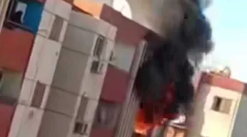 طفلان يتعرضان للاختناق جراء حريق في شقة بالسويس