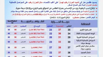 طقس حار ورطوبة مرتفعة.. الأرصاد الجوية تفضي بتوقعات اليوم الإثنين