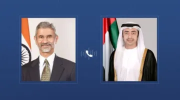 عبدالله بن زايد ووزير الخارجية الهندي يناقشان مستجدات المنطقة