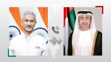 عبدالله بن زايد ووزير خارجية الهند يناقشان مستجدات الأوضاع في المنطقة
