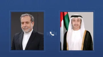 عبدالله بن زايد يعبر عن استنكاره للاعتداءات الإسرائيلية على إيران أثناء محادثة مع عراقجي