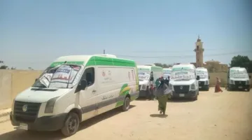 فحص 1461 شخصاً في قافلة طبية في بني سويف