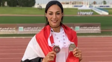 فودة يقدم تهانيه لبسنت حميدة بمناسبة فوزها بالميدالية الذهبية في ملتقى لوكا الدولي لألعاب القوى.