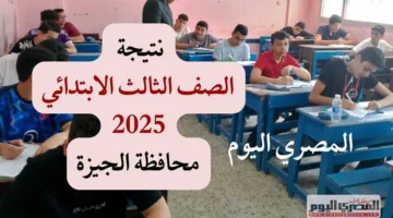في غضون ساعات .. نتائج الصف الثالث الابتدائي للنصف الثاني من 2025 في الجيزة.. احصل عليها عبر المساعد الذكي.