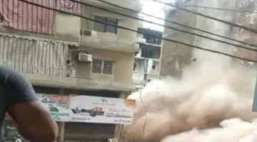 فيديو: انهيار أحد المباني في الضاحية الجنوبية