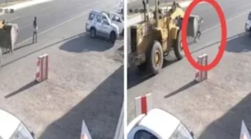 فيديو | رجل ينجو بشكل مذهل من الدهس تحت عجلات لودر سريع في السعودية