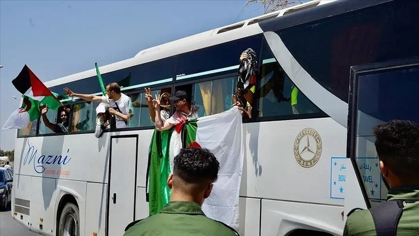 قافلة التضامن المغاربية لمساعدة غزة تعود إلى تونس قافلة التضامن المغاربية لمساعدة غزة تعود إلى تونس