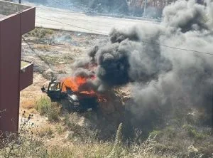 قصف صاروخي إسرائيلي يستهدف سيارة في النبطية جنوب لبنان قصف صاروخي إسرائيلي يستهدف سيارة في النبطية جنوب لبنان