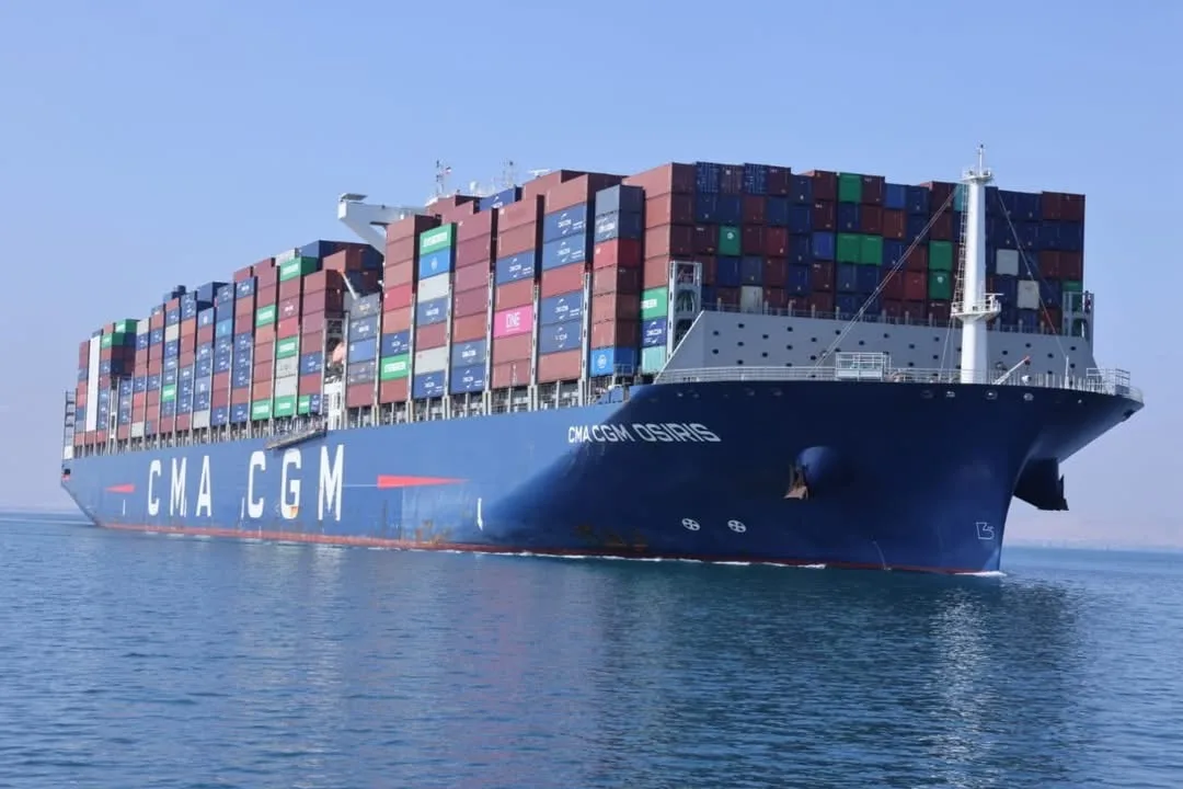 قناة السويس تشرع في استئناف حركة مرور الحاويات الضخمة.. عبور سفينة “CMA CGM OSIRIS” بحمولة تبلغ 154 ألف طن قناة السويس تشرع في استئناف حركة مرور الحاويات الضخمة.. عبور سفينة “CMA CGM OSIRIS” بحمولة تبلغ 154 ألف طن