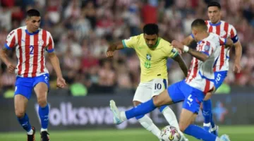 قنوات بث مباراة البرازيل وباراغواي في تصفيات كأس العالم 2026
