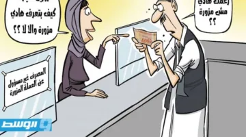 كاريكاتير خيري – البنك المركزي: 3.5 مليار دينار من فئة الـ50 غير موثقة