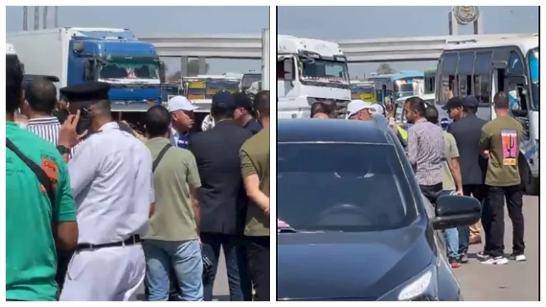 كامل الوزير يبعث برسالة إلى سائقي الشاحنات من موقع حادث الإقليمي في المنيا كامل الوزير يبعث برسالة إلى سائقي الشاحنات من موقع حادث الإقليمي في المنيا