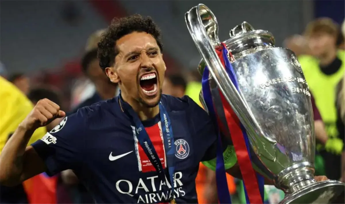 ماركينيوس: مبابي كان ينبغى أن ينال اللقب معنا في دوري أبطال أوروبا