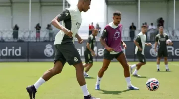 مبابي يباشر تدريبات ريال مدريد استعدادًا لأول مشاركة له في المونديال