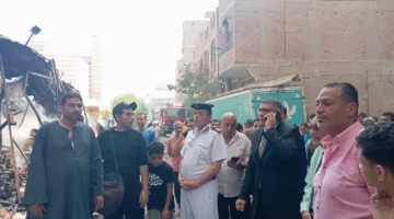 محافظ الجيزة يتفقد عمليات إخماد حريق في مخزن للدهانات بمنطقة البراجيل
