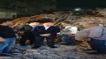 محافظ القاهرة يراقب انهيار مبنى السيدة.. و3 خطوات سريعة من الجهات المعنية