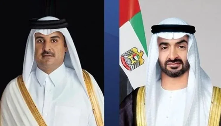 رئيس الإمارات يتواصل مع أمير قطر ويثني على مساعيه لتهيئة ظروف الهدنة بين إيران وإسرائيل. رئيس الإمارات يتواصل مع أمير قطر ويثني على مساعيه لتهيئة ظروف الهدنة بين إيران وإسرائيل.