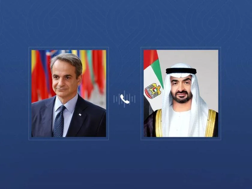 محمد بن زايد ورئيس وزراء اليونان يناقشان التطورات الراهنة في المنطقة وتأثيراتها الخطيرة