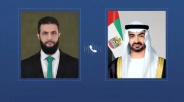 محمد بن زايد يتلقى مكالمة من الرئيس السوري لتبادل التهاني بمناسبة عيد الأضحى