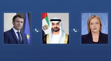محمد بن زايد يتناول مع ماكرون وميلوني مستجدات المنطقة