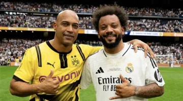 محمد زيدان يشارك في مباراة خيرية بين نجوم مدريد ودورتموند (فيديو)