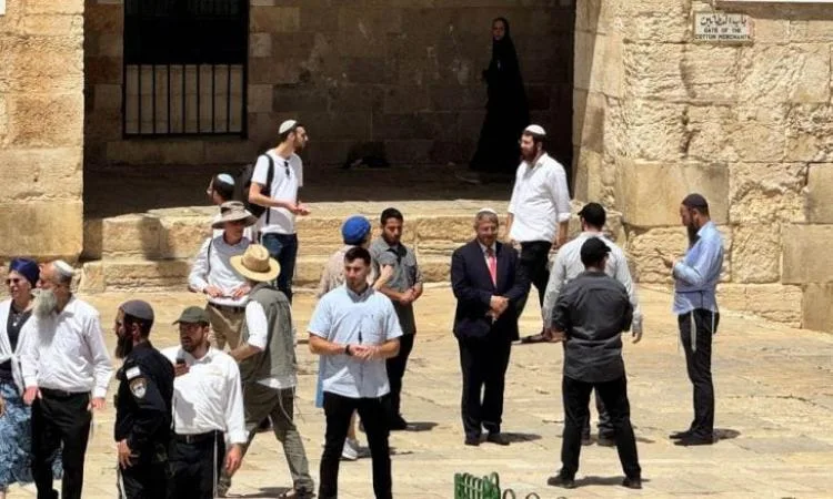 مستوطنون يهاجمون ساحات “الأقصى” تحت حماية قوات الاحتلال الإسرائيلي مستوطنون يهاجمون ساحات “الأقصى” تحت حماية قوات الاحتلال الإسرائيلي