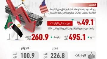 مصر والجزائر تحت ضغط الرسوم الجمركية الأمريكية على الحديد