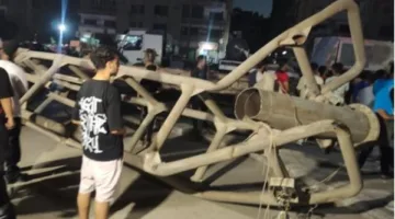 مصرع شخص إثر سقوط رافعة عليه أثناء وجوده داخل سيارته