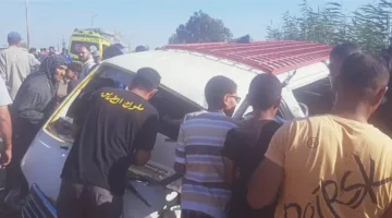 مقتل شخص وإصابة 11 في حادث تصادم بكفر الشيخ.. صور