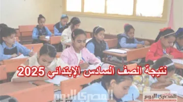 موعد إعلان نتائج الصف السادس الابتدائي 2025 في القليوبية برقم الجلوس