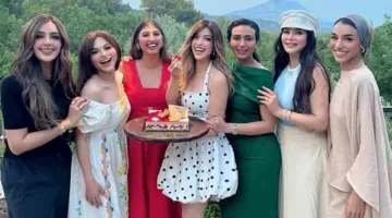 ميرنا جميل تحتفل بعيد ميلادها مع صديقاتها بفستان قصير (صور وفيديو)